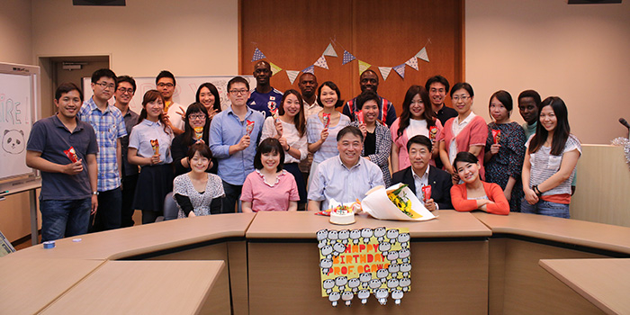 We, Ogawa Seminar Students Cerebrated Professor Ogawa’s Birthday