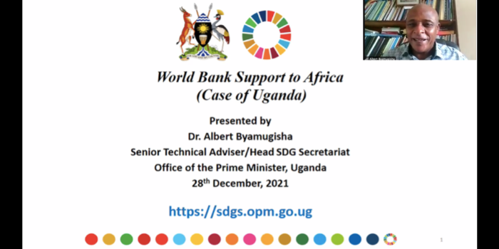 “World Bank Support to Africa: Case of Uganda” lecture by Dr. Albert Byamugisha