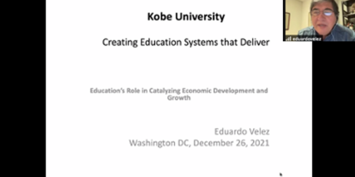 “Creating Education Systems that Deliver: Education’s Role in Catalyzing Economic Development and Growth” lecture by Dr. Eduardo Bustillo