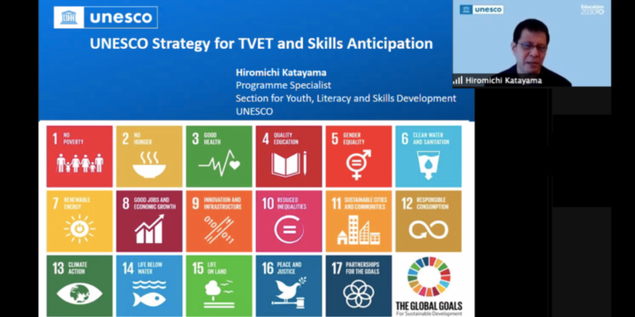 “UNESCO Strategy for TVET and Skills Anticipation” lecture by Dr. Hiromichi Katayama