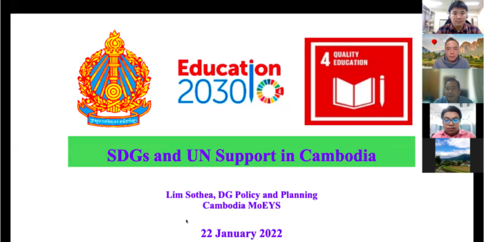 “SDGs and UN Support in Cambodia” lecture by His Excellency Sothea Lim
