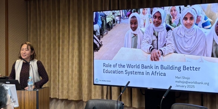 Dr. Mari Shojo delivered a lecture on “Role of the World Bank in Building Better Education Systems in Africa”