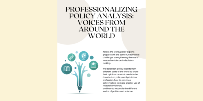 Global Experts Offer Perspectives on the Professionalization of Policy Analysis Contribution by Professor Keiichi Ogawa